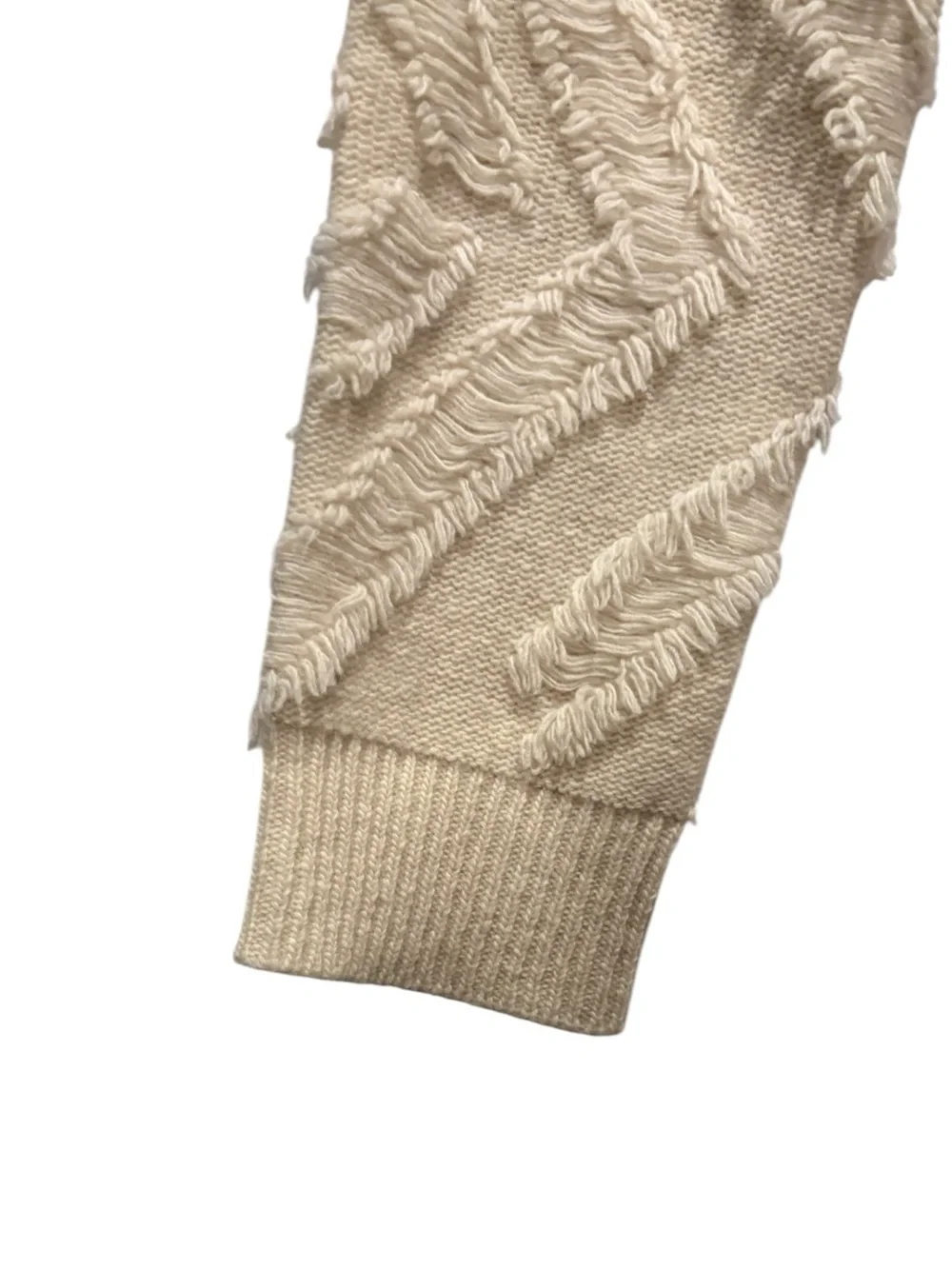 Tory Burch - Women's Chevron Textured knit pullover Sweater. Size Small